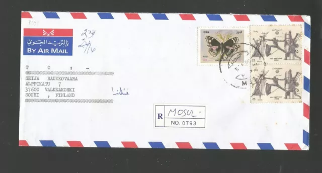 Registered Cover Mosul Iraq To  Finland