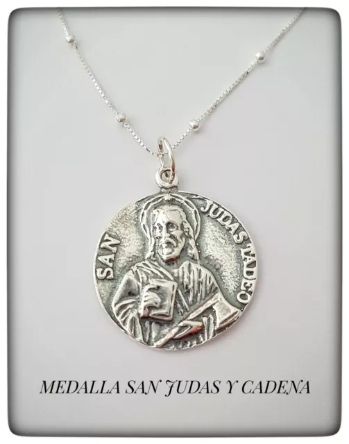 MEDALLA SAN JUDAS TADEO SILVER PLATA  925ml SAN JUDAS TADEO MEDALLA SAN JUDAS 2