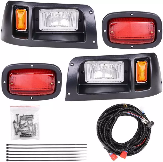 Golf Cart Halogen Headlight & LED Taillight Kit TXT Golf Cart Lights DS Cart Lig