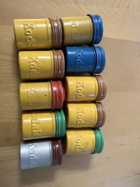 16 Film Canisters Kodak Vintage Film