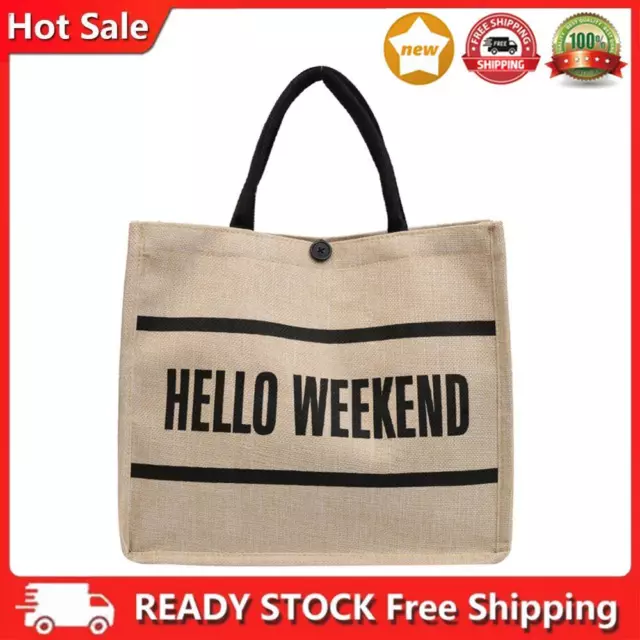 PORTABLE LINEN SHOPPING Bag Handbag Women Daily Travel Top-handle Bag ...