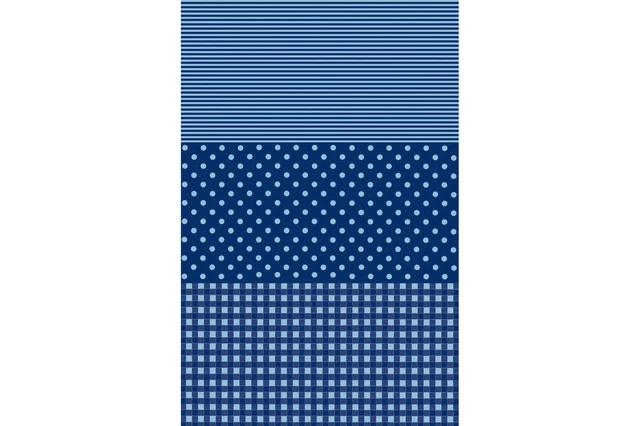 Paquete de 20 polkadots y rayas azules Decopatch Ref 599 (381 x 305 mm)