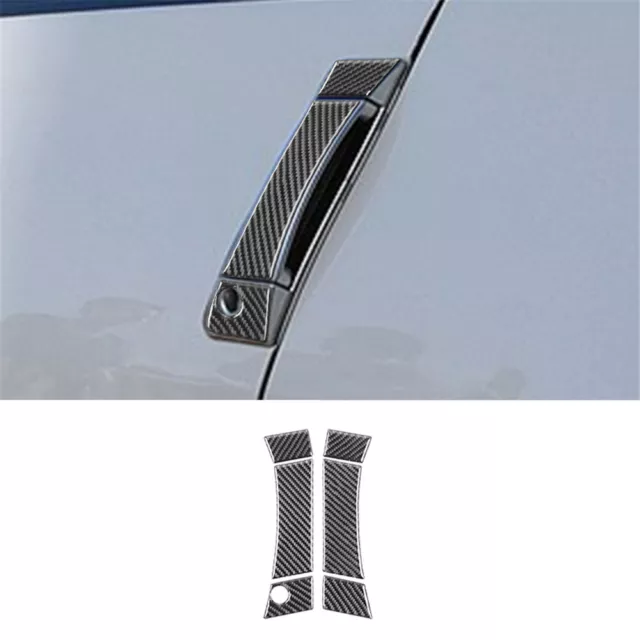 Carbon Fiber Exterior Door Handle Switch Cover Trim For 2003-2009 Nissan 350Z