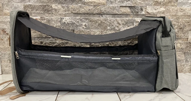 3 in 1 GRAY Diaper Bag Backpack, Baby Portable Crib, Bassinet Bed Changing Mat N 5