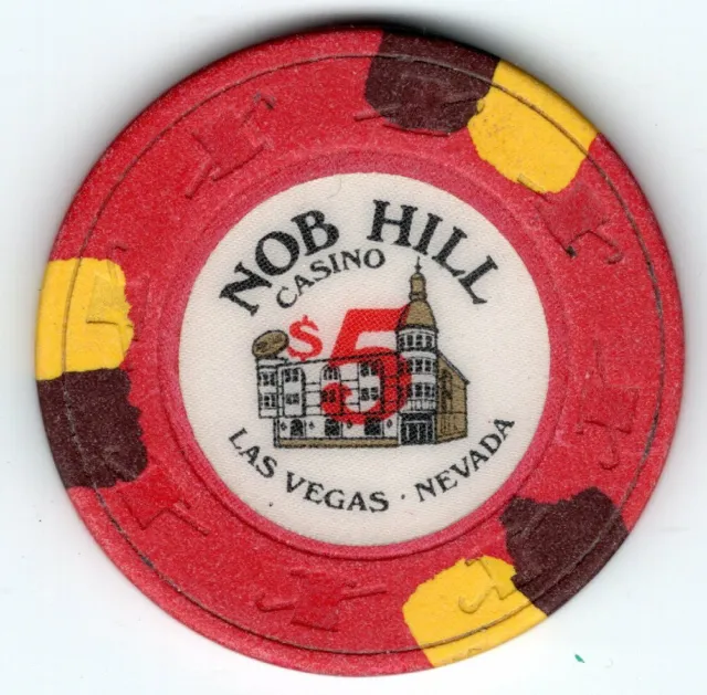 Nob Hill $5 Casino Chip, Las Vegas NV