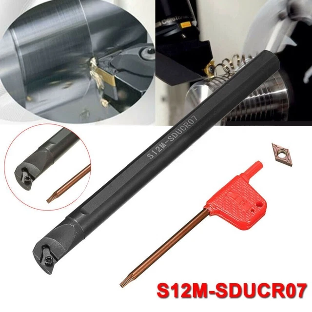 S12M-SDUCR07 Lathe Turning Tool Holder Boring Bar+DCMT0702 Insert Metalworking