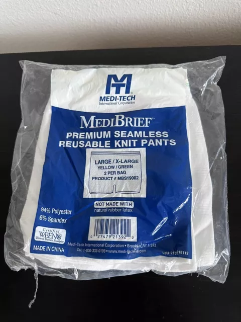 New MediBrief Premium Seamless Reusable Knit Pants 2 postpartum boy shorts Large