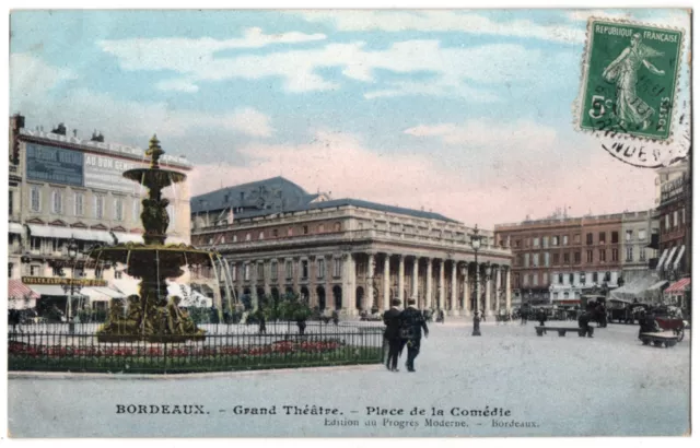 CPA 33 - BORDEAUX (Gironde) - Grand Théâtre - Place de la Comédie
