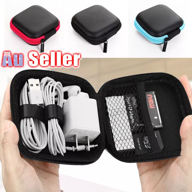 Storage Bag Headphone Carrying Earbuds Earphone Pouch Cable Portable Hard Case