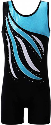 3/5 ans FREESTYLE Danse Gymnastique Top Court/Culottes Rouge/bleu électrique #85 