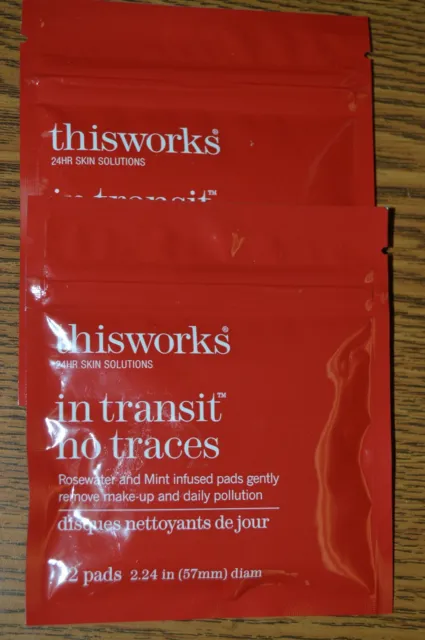 This Works In Transit No Traces Make Up Removal Pads 12 Ct Each X 2 Sealed