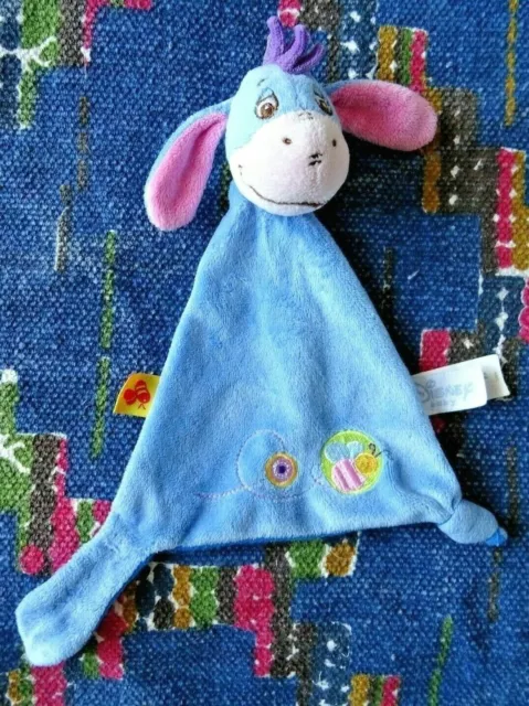 Qp/ Doudou Plat Disney Baby Nicotoy Bourriquet Bleu Rose Abeille Tbe