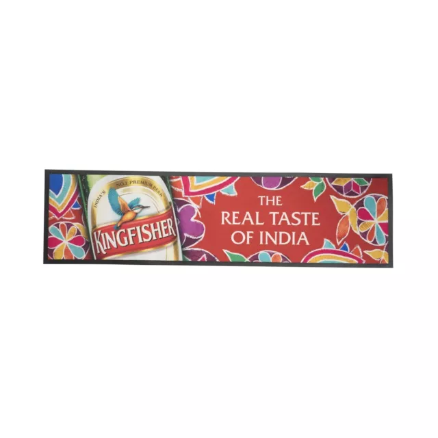 Kingfisher Bier Barmatte Mat Gummi Gläser Abtropmatte Runner Gastro Bar Beer