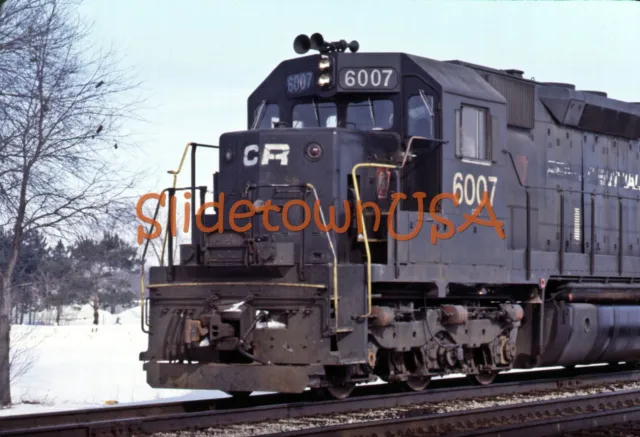 Vtg 1978 Orig Photo Train Slide CR 6007 Engine X2H061