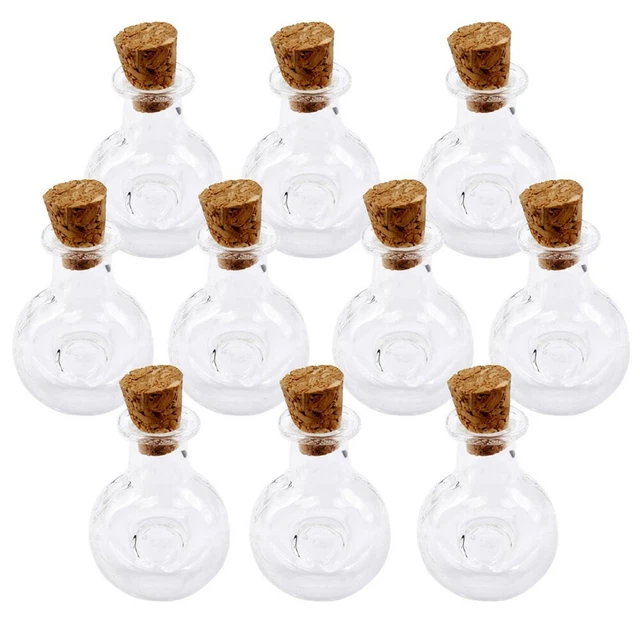 10 Pcs Bouteilles En Verre Avec Bouchon De Liège Meubles Miniatures À La Dérive