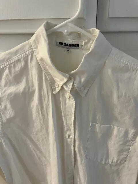 Jil Sander Classic White Button Down Shirt Womens