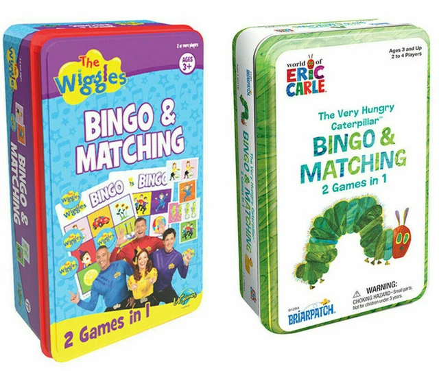 2PK U GAMES The Very Hungry Caterpillar/The Wiggles Bingo & Matching ...