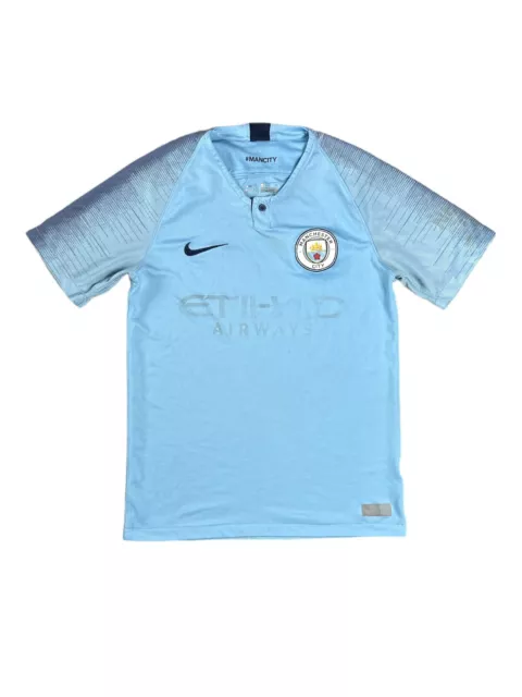 Manchester City Nike Football Shirt Kit Jersey 2018/2019 Home Small Soccer Blue