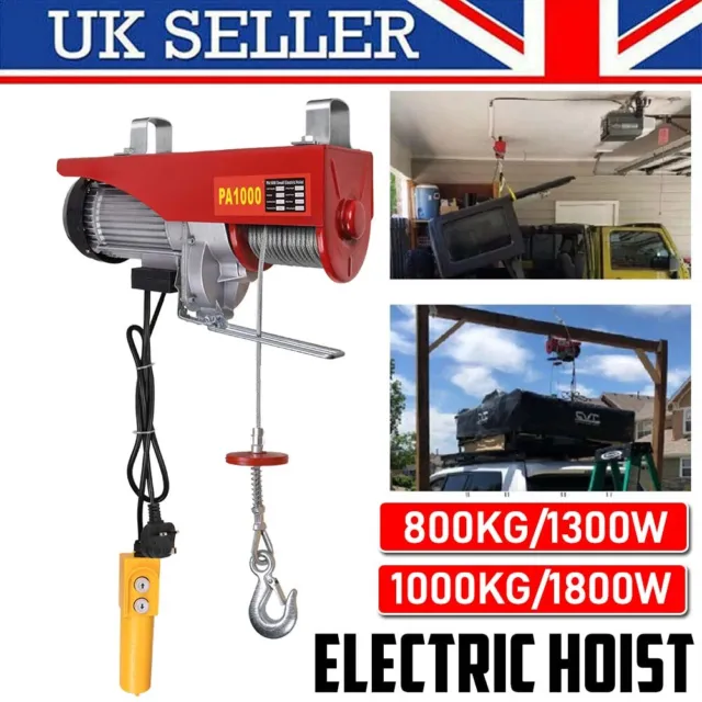 Electric Winch Scaffold Hoist Winch Crane Workshop Garage Cable Lift 800/ 1000kg