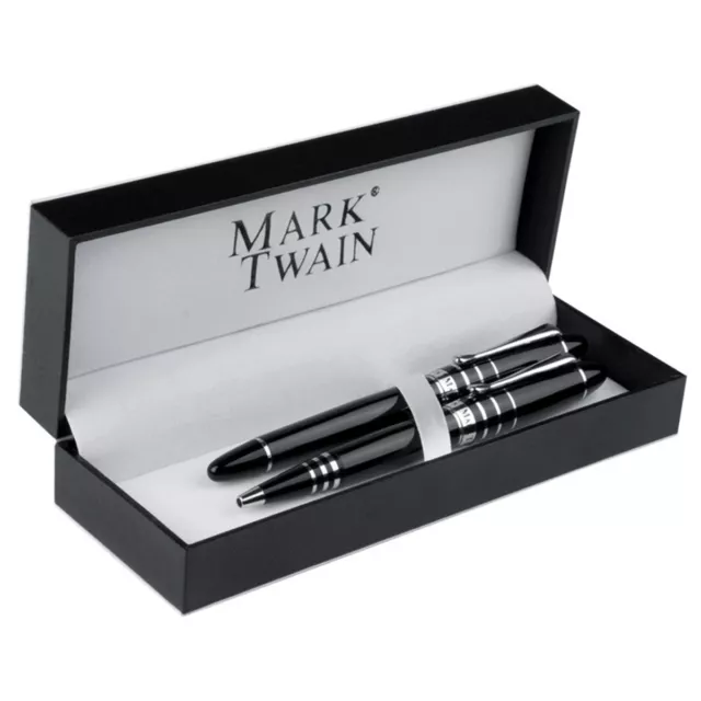 Mark Twain Luxus Schreibset Louisiana - Kugelschreiber und Rollerball in 1 Box 2