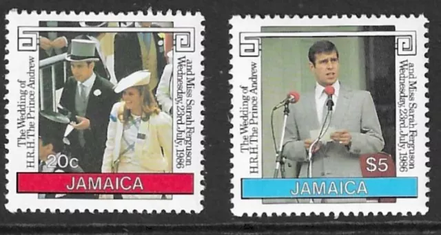 Jamaica Sg856/7 1986 Royal Wedding  Mnh