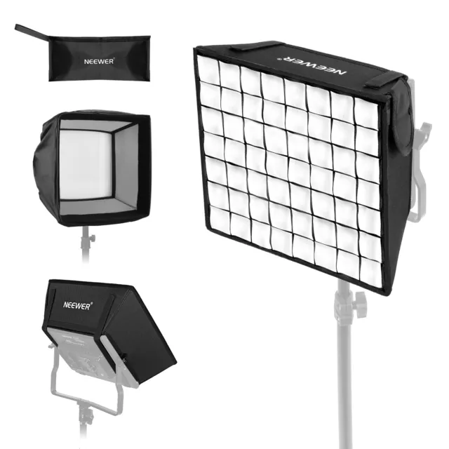 NEEWER 12,2" x 11,4" Softbox-Diffusor mit Gitter für 660 LED-Videolichtpanel