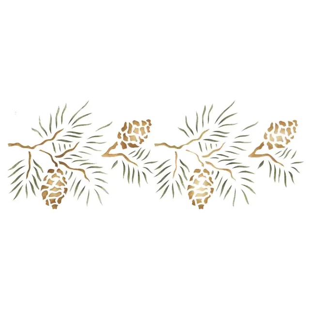 Plantilla de pared con borde de piña
