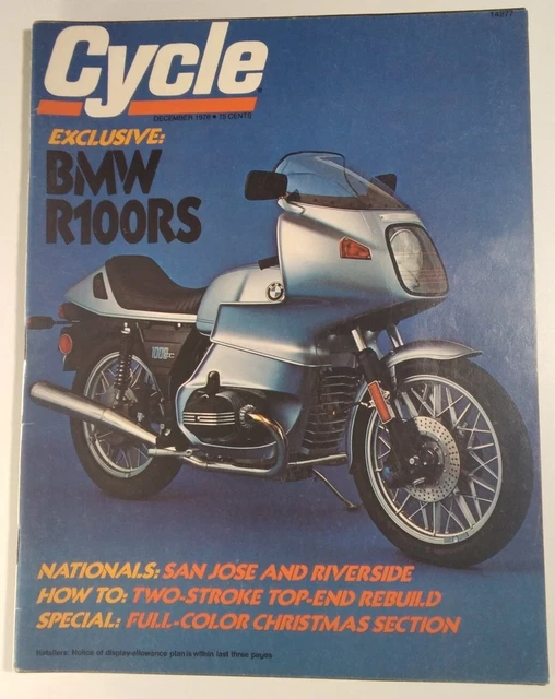 CYCLE MAGAZINE VTG 1976 BMW R100 Suzuki Triumph San Jose Riverside Moto ...