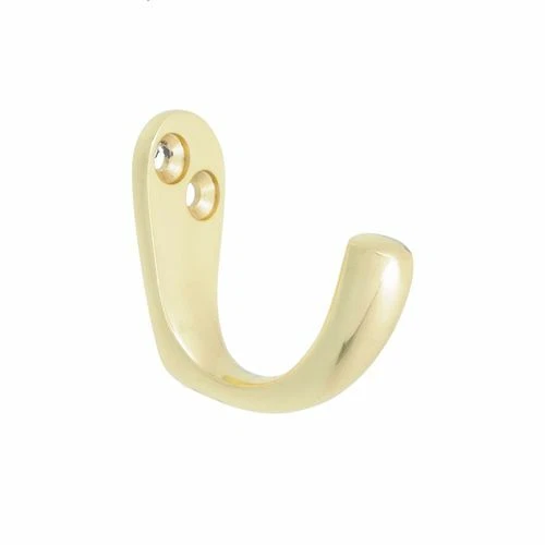 Zenith 40mm Brass Plated Single Robe Hook