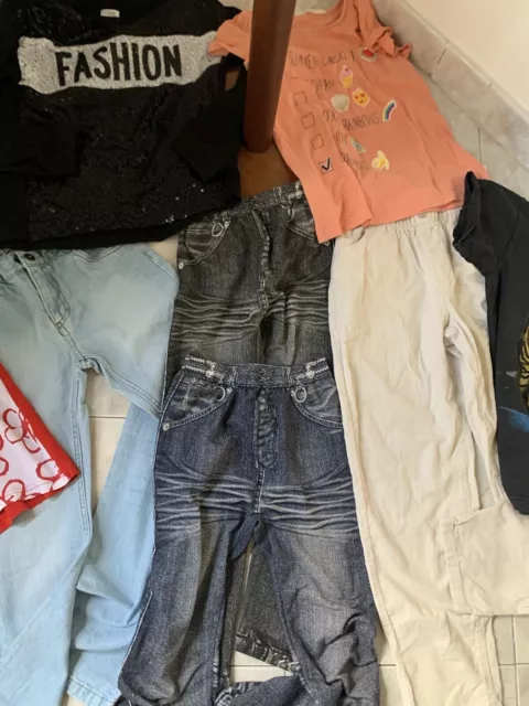 Lotto Stock Abbigliamento Ragazza 10/14 Anni 8 Pezzi Leggins Jeans Felpa Maglia 3