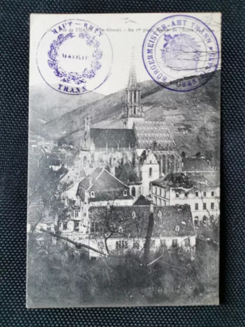 CPA 68 Vue de THANN - Ruines de l'Ecole de Filles