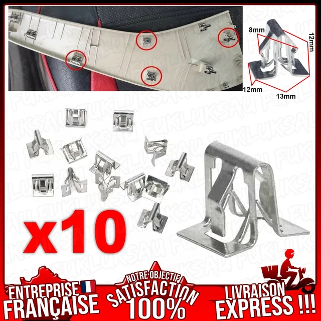 Lot De 10 Clips Métal 13 Mm Pour Coque De Voiture RC 1/5 1/6 1/8 1/10 - Fixation Rapide En Forme De R
