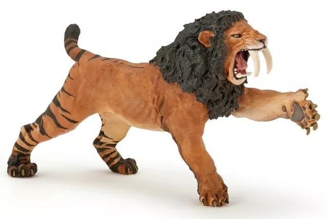 ROARING SMILODON Dinosaur # 55067 ~ FREE SHIP/USA w/ $25.+ Papo Figurines