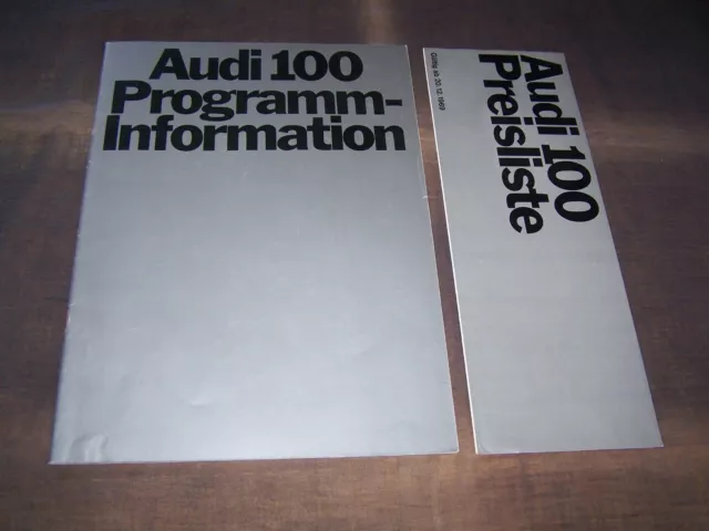 TOPRARITY magnificent prestige brochure Audi 100 from 1969 + price list!!!