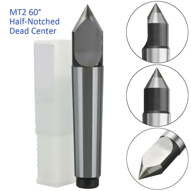 100mm HALF NOTCHED DEAD CENTE Tool Carbide MT2 Semi-Notched Die Morse Taper #2