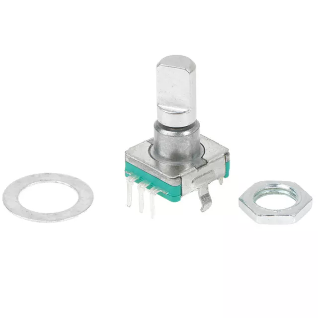 1PC EC11 Thin Rotary Encoder with Switch 30 Positioning 15 Pulse 15mm Half-a,NS