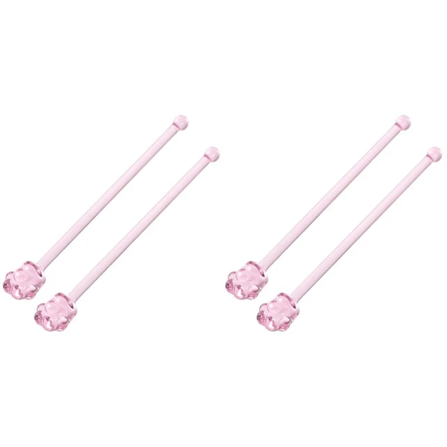 4 cucharas de jugo varilla agitadora de vidrio batidora para fruta mango largo