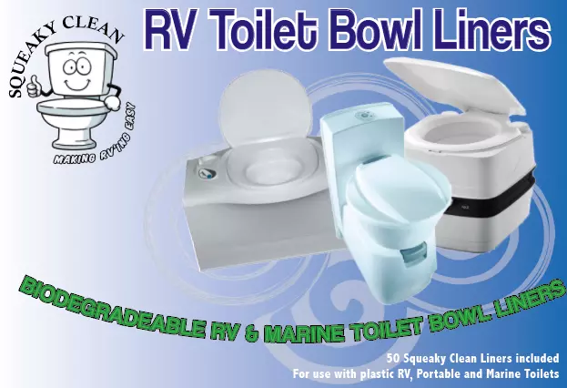 Squeaky Clean RV Toilet Bowl Liners Porta Pottie Portable THETFORD HAPPY PARTS