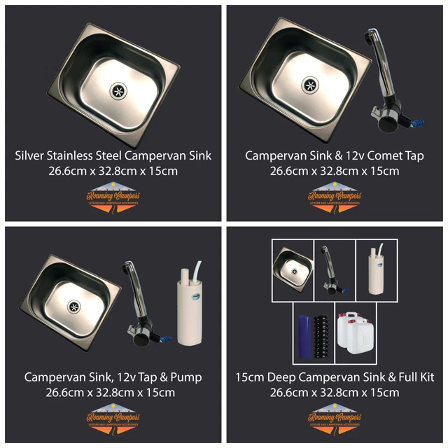 150MM STAINLESS STEEL Campervan Motorhome Catering Van Boat Sink Tap