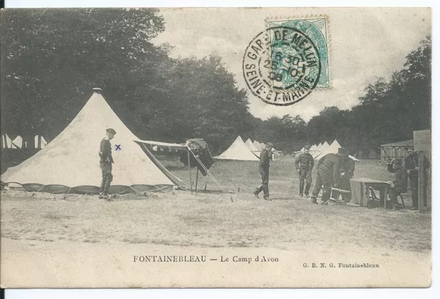 CPA-77 -  Carte Postale - Fontainebleau - Le Camp d'Avon