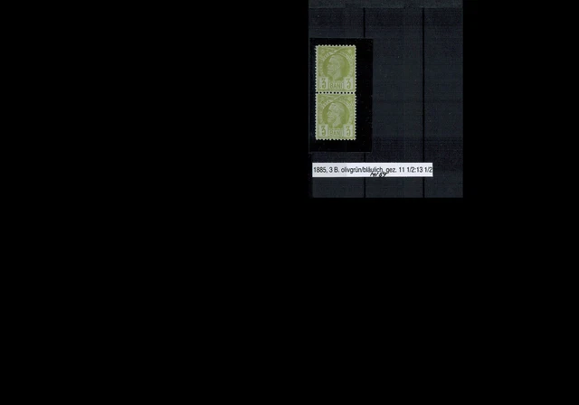 Rumänien-Mi59, olivgrün/bläu., Freimarken König Karl I, 2er. Block, postfrisch *