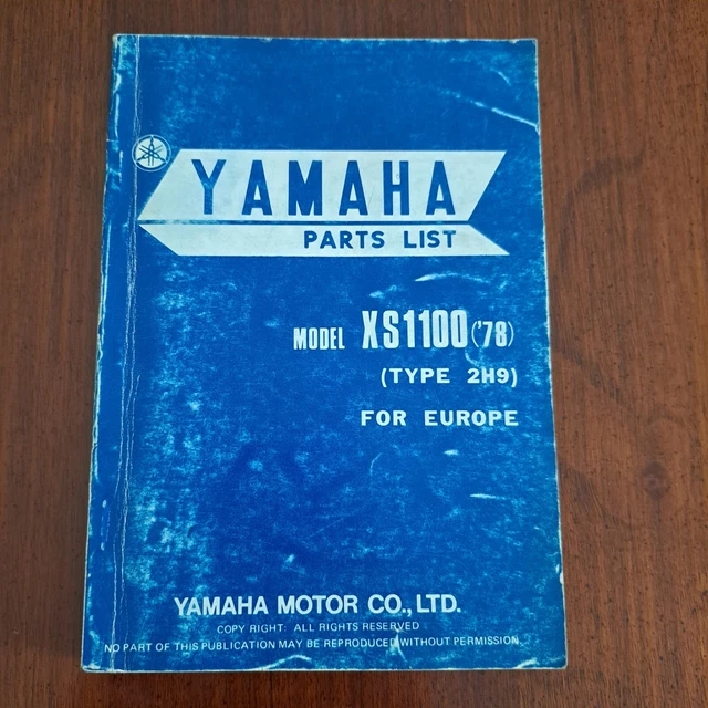 catalogo ricambi moto yamaha xs 1100  catalogue