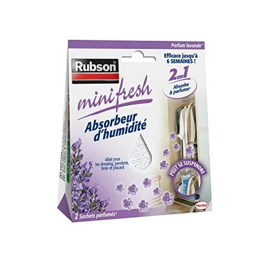Rubson Minifresh | Absorbeur d’humidité parfum lavande 2 sachets de 50 g – Id...