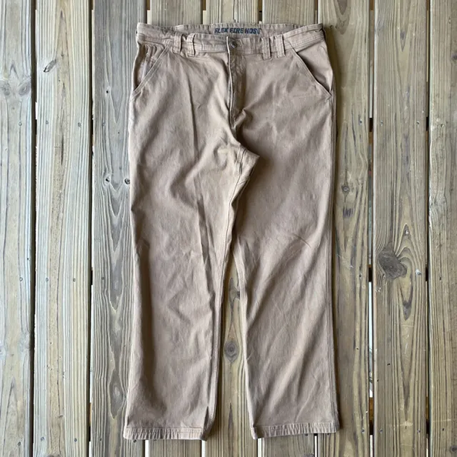Duluth Trading Flex Fire Hose Relaxed Fit Tan Brown Outdoor Work Pants 38 x 31