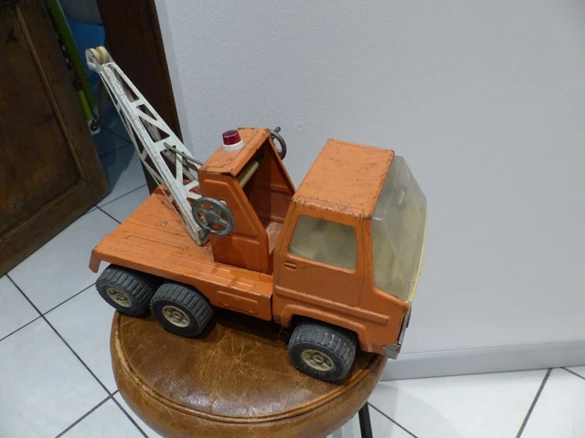 Lot De Véhicules Tonka Vintage - Camion Poubelle, Buggy, Grue, Tractopelle - Occasion