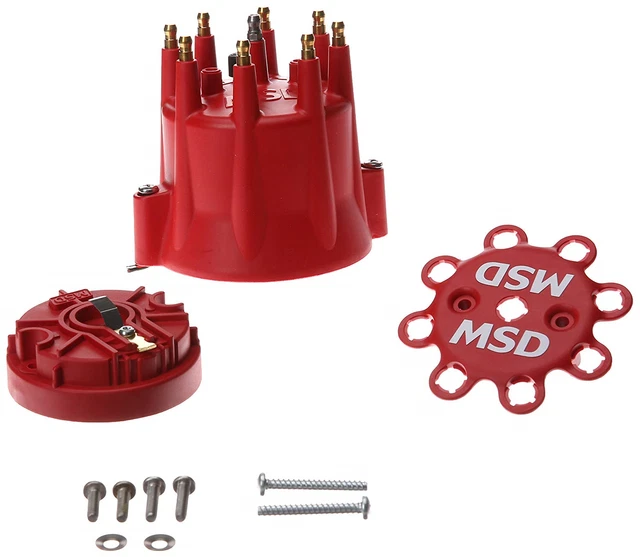 MSD 84335 SBC BBC Chevy GM V8 Pro Billet Distributor Cap/Rotor Kit HEI
