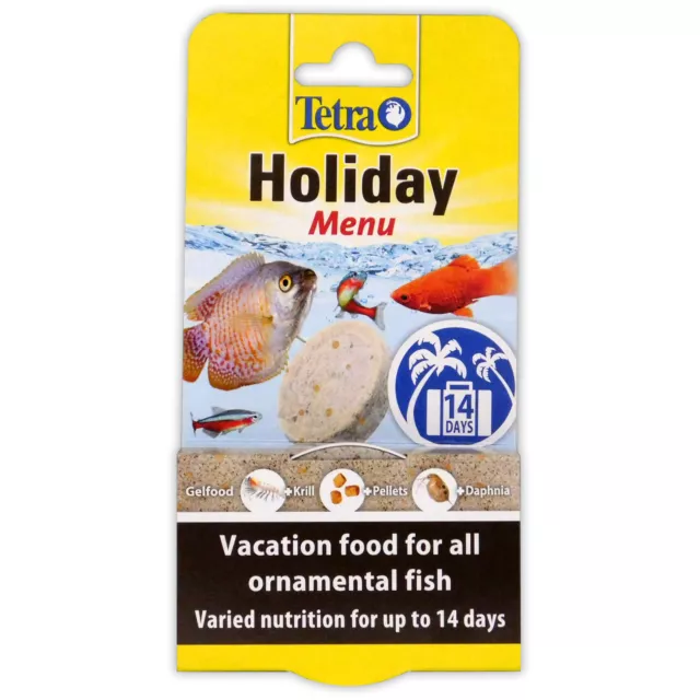 Tetra Holiday Menu Vacation Food 2 weeks/14 days Aquarium Fish Tank Gel Daphnia 2