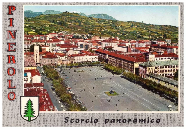 PINEROLO Lotto 5 cartoline panoramiche colore cm. 10x15 lucide, non viaggiate