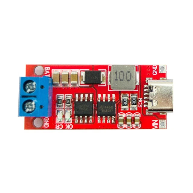 Chargeur USB-C TP4056 de batterie lithium-ion 18650