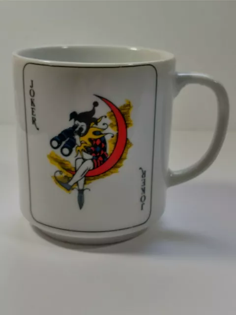 Vintage Joker Playing Card Coffee Mug Cup made in Japan 